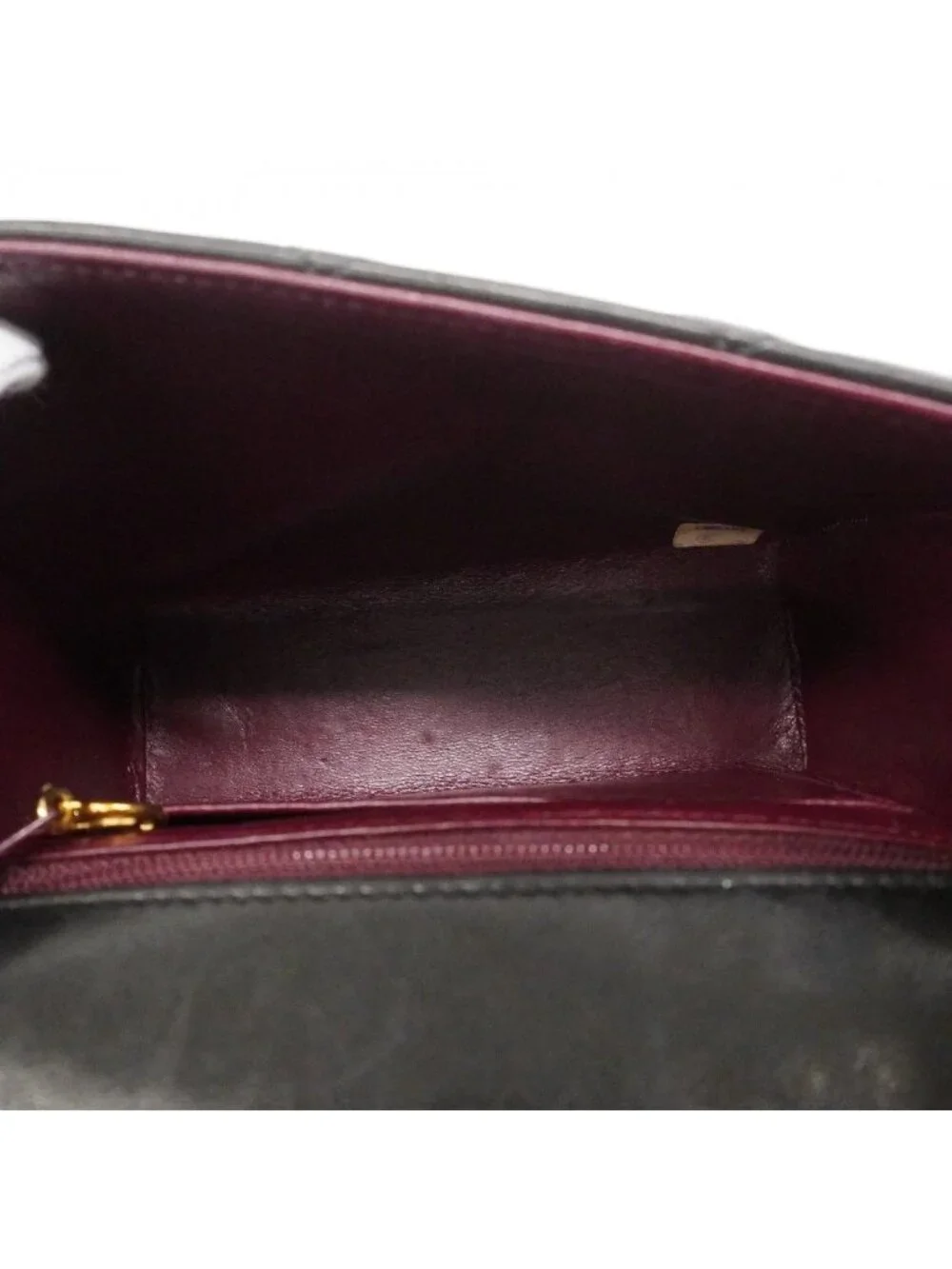 Chanel Shoulder Bag Quilted Lambskin Black Gold